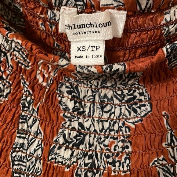 BEACHLUNCHLOUNGE | Women’s Multicolor Smocked Off Shoulder Ruffle Top Size XS - Picture 3 of 5